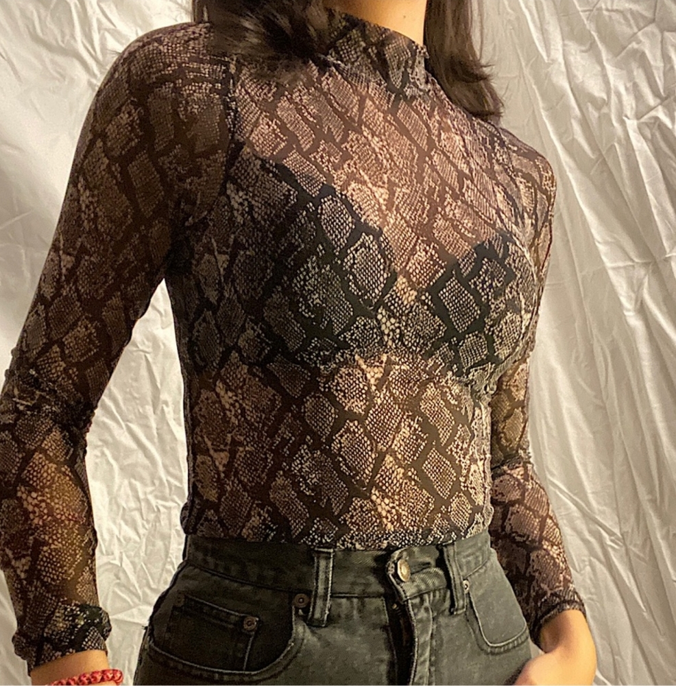 Wild Fable Sheer Snake Top